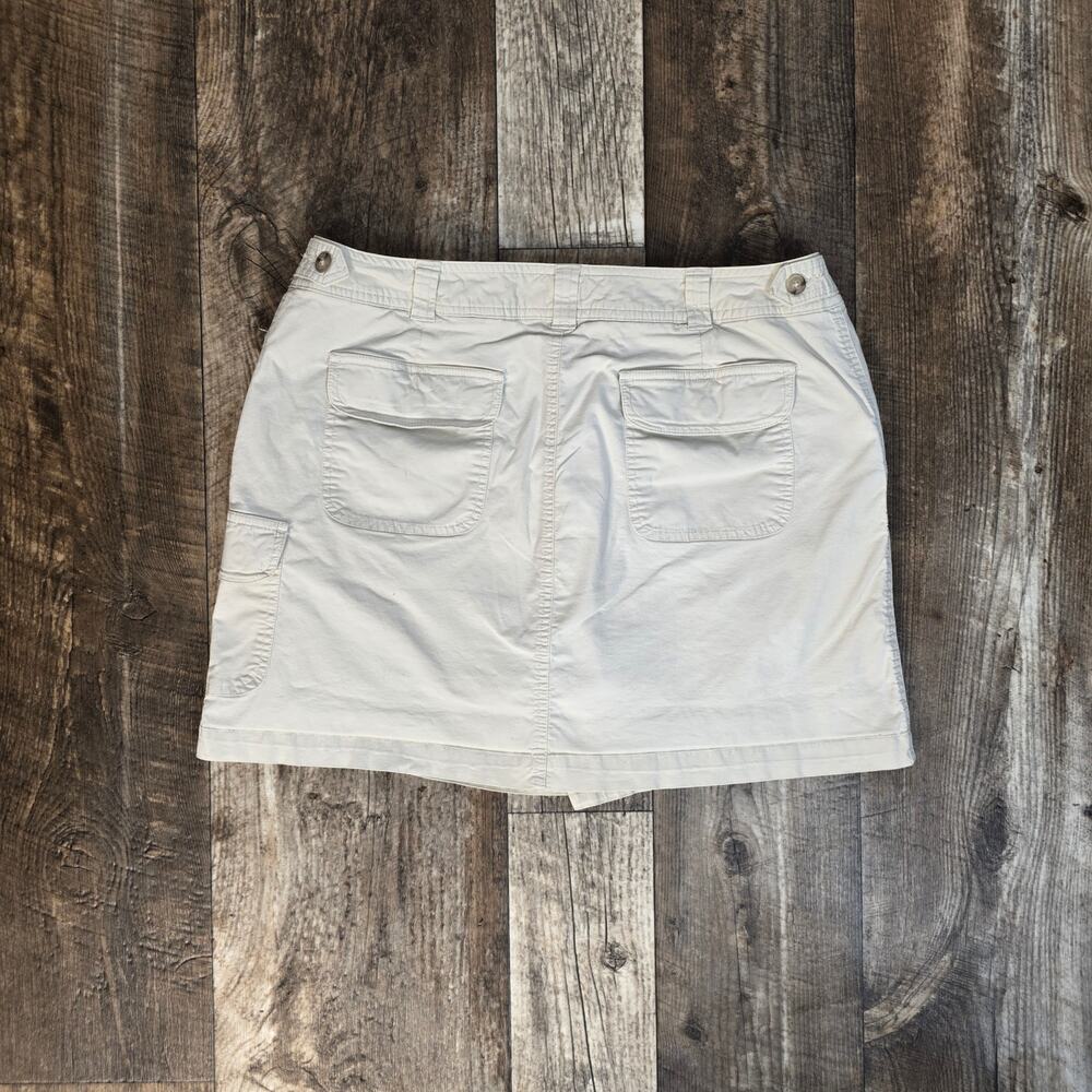 Y2K Cargo Skort Skirt with Shorts Beige Size 14 Summer Gropcore High Rise